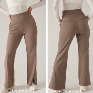 Athleta Venice Flare Pant Brown Size L Petite